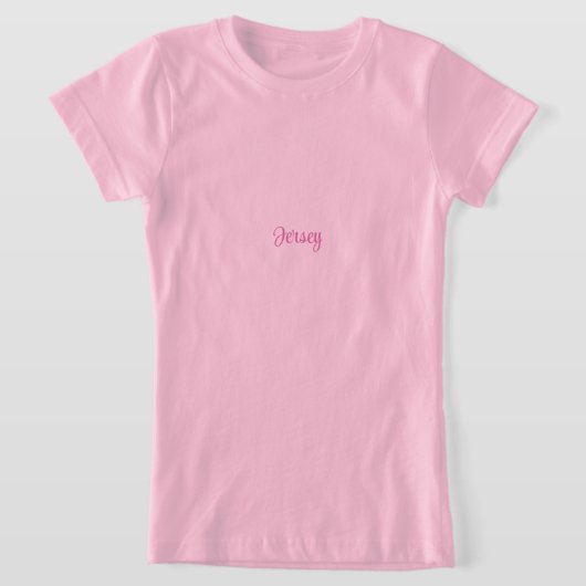 ピンクの女の子の上質なジャージーTシャツ Tシャツ (レイダウン)