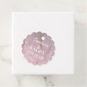 ピンクの女の子の冬のベビーシャワー フェイバータグ (インサイチュ)