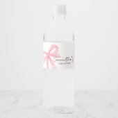 ピンクの女の子の小さなブハロウィーン赤ちゃんシャワー ペットボトルラベル (正面)