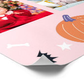 ピンクの女の子の幽霊初年フォトマイルストーンサイン ポスター (角)