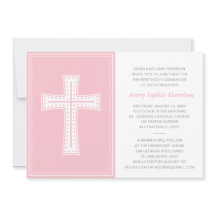 ピンクの女の子の最初聖餐