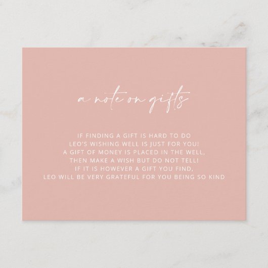 ピンクの女の子の洗礼が好調  エンクロージャーカード (正面)