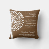 ピンクの女の子の洗礼の《キリスト教》洗礼式や命名式の天恵の祈りの言葉 クッション (裏面)