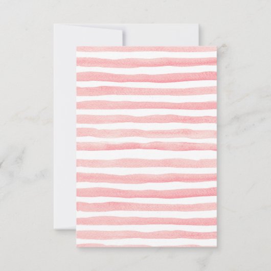 ピンクの女の子の熱帯恐竜の赤ちゃんシャワーの轟音 招待状 (裏面)