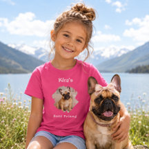 ピンクの女の子の犬の写真のベストフレンド