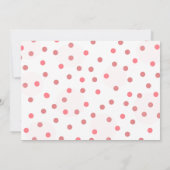 ピンクの女の子の誕生日のパーティの招待状でかわいらしい 招待状 (裏面)