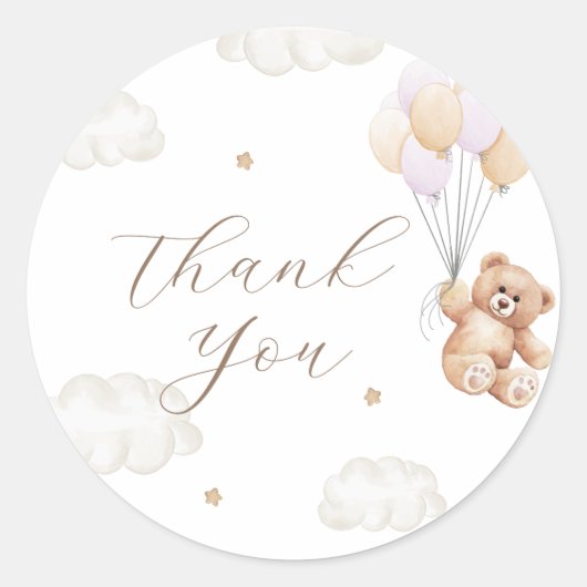 ピンクの女の子の赤ちゃんシャワーを待つことができる ラウンドシール (正面)