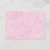 ピンクの女の子の雲の星の赤ちゃんの本のリクエストカード エンクロージャーカード (裏面)