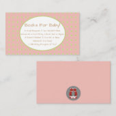 ピンクの女の子の鳥の赤ちゃんシャワー本の要求の挿入 エンクロージャーカード (正面/裏面)