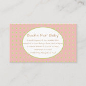 ピンクの女の子の鳥の赤ちゃんシャワー本の要求の挿入 エンクロージャーカード (正面)