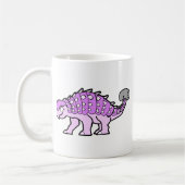 ピンクの女の子のAnkylosaurus コーヒーマグカップ (左)