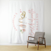 ピンクの女の子らしいモダンチャペラの独身最後の週末 タペストリー (インサイチュ)