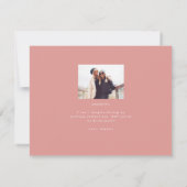 ピンクの女の子らしい水彩画の飲み物が描かれたウェディングパーティーのお誘いカード 招待状 (裏面)