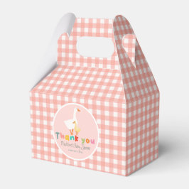 ピンクの女の子らしい シリ―なガチョウのファーム ベイビーシャワー フェイバーボックス