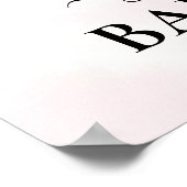 ピンクの女の子ウェルカムハイランド牛ふくらはぎ赤ちゃんシャワー ポスター (角)