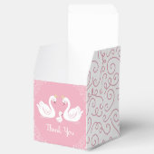 ピンクの女の子スワンス赤ちゃんシャワー フェイバーボックス (オープン)