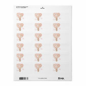 ピンクの女の子テディベア熱い空気バルーンベビーシャワー ラベル (フルシート)