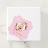 ピンクの女の子バプテスマ写真フローラ幾何学蘭 フェイバータグ (インサイチュ)