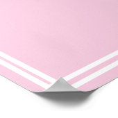 ピンクの女の子バプテスムウェルカムポスター ポスター (角)