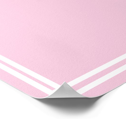 ピンクの女の子バプテスムウェルカムポスター ポスター (角)