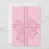 ピンクの女の子ベビーシャワー 招待状 (裏面)