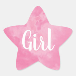 ピンクの女の子ベビージェンダーが煙の爆弾を明らかにするパーティー 星シール