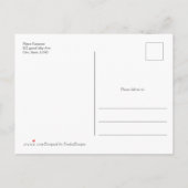 ピンクの女の子ボホウォーター色のフローラパンパ インビテーションポストカード (裏面)