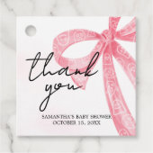 ピンクの女の子リトルブハロウィーン赤ちゃんシャワー広場 フェイバータグ (正面)