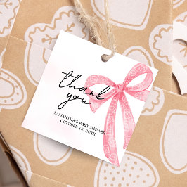 ピンクの女の子リトルブハロウィーン赤ちゃんシャワー広場 フェイバータグ