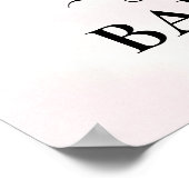 ピンクの女の子歓迎ハイランド牛の赤ちゃんシャワー ポスター (角)