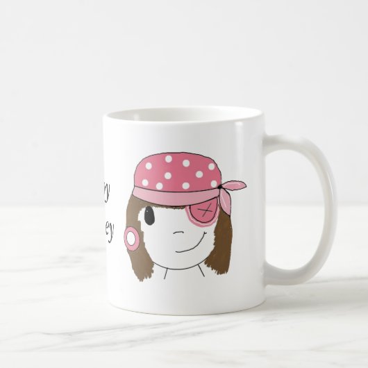 ピンクの女の子海賊 コーヒーマグカップ (右)