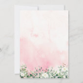 ピンクの女の子 ベビーシャワー 招待状 ガチョウ (裏面)