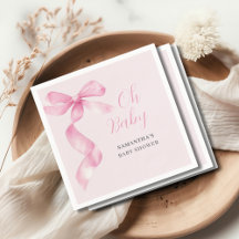 ピンクの女の子Oh赤ちゃんシャワー