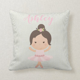 ピンクの女の赤ちゃんのバレリーナのバレエのつま先靴のダンサー クッション