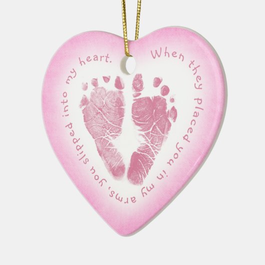 ピンクの女の赤ちゃんの睡眠のドア・ハンガーのオーナメント セラミックオーナメント (左)