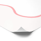 ピンクの女モダンの子の弓の赤ちゃんシャワーへようこそ ポスター (コーナー)