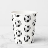 ピンクの女子サッカー誕生日パーティー 紙コップ (裏面)