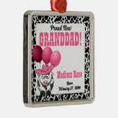 ピンクの女性のカーボーイの新しい爺ちゃん メタルオーナメント (右)