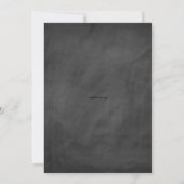 ピンクの女性のカーボーイの黒板のベビーの招待状 招待状 (裏面)