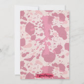 ピンクの女性のカーボーイテーマ、カウボーイブート誕生日招待状 招待状 (裏面)