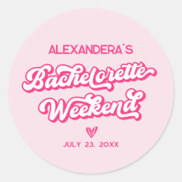 ピンクの女性のカーボーイバチェロレッテの好意 ラウンドシール