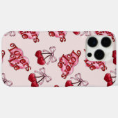 ピンクの女性のカーボーイパターン Case-Mate iPhoneケース (裏面 (横))