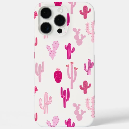 ピンクの女性のカーボーイパターン Case-Mate iPhoneケース (裏面)