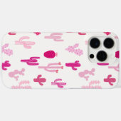ピンクの女性のカーボーイパターン Case-Mate iPhoneケース (裏面 (横))