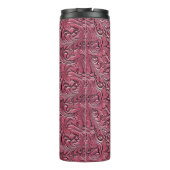 ピンクの女性のカーボーイフローラツール革の馬頭 タンブラー (裏面)