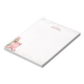 ピンクの女性のカーボーイブックベビー挿入カード ノートパッド (回転)