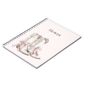 ピンクの女性のカーボーイブーツ ノートブック (左側)