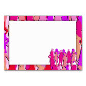 ピンクの女性のシルエット テーブルナンバー (正面)