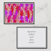 ピンクの女性のシルエット 名刺 (正面/裏面)