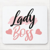 ピンクの女性のボス表現 マウスパッド (正面)
